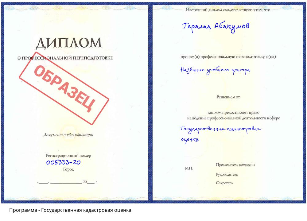 Государственная кадастровая оценка Радужный